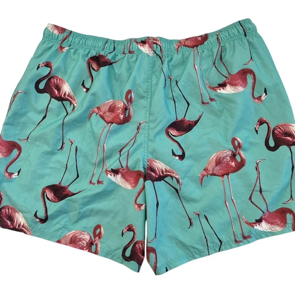 City Streets Mens XXL Flamingo Swim Trunks, City Streets Mens Swimwear 119‎